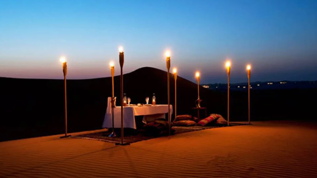 Candle Light Dinner on Dunes