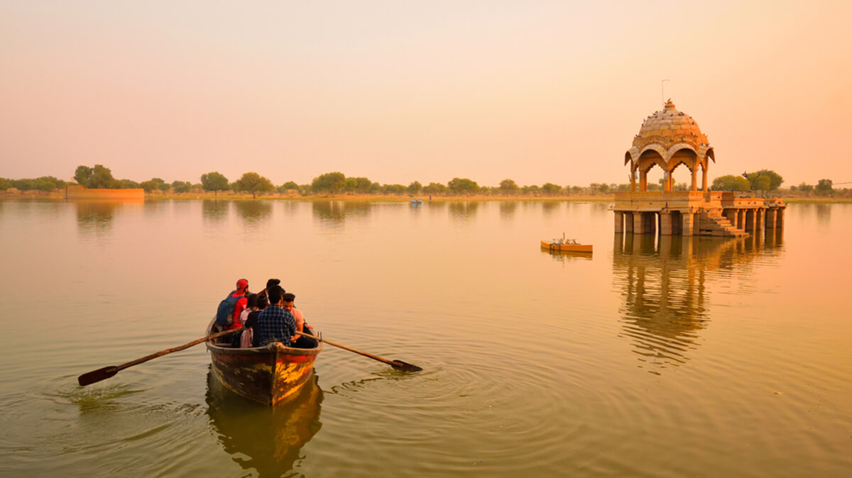 Boating at Gadisar Lake